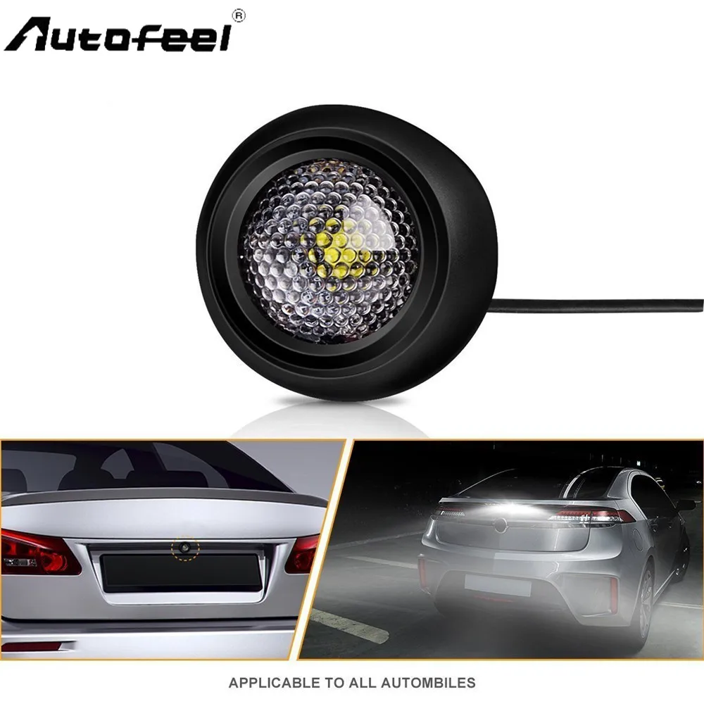 Autofeel 1PCS Car Reversing Lights Auxiliary Parking Lights LED Rear View Reversing Light Black