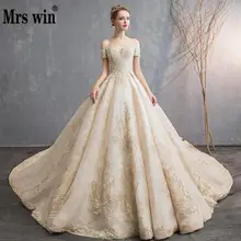 Свадебное платье Новое Mrs Win высококачественное Сексуальное Милое бальное платье винтажное Vestido De Noiva Robe De Mariee Grande Taille F