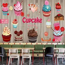 Custom wallpaper mural cake coffee cake shop dessert shop bakery background wall Custom wallpaper mural cake coffee cake shop dessert shop bakery background wall