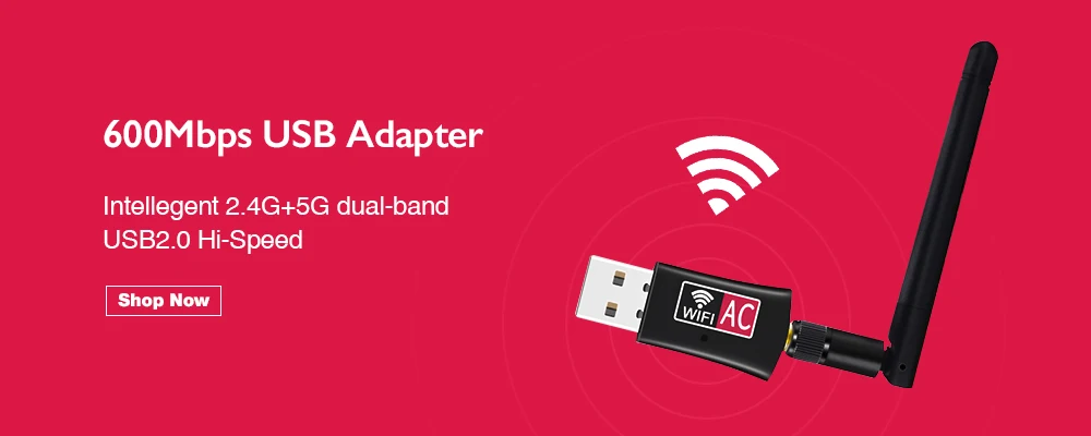 WiFi USB антенный адаптер AC600Mbps беспроводной WiFi адаптер 600M 2,4G 5GHz Двухдиапазонная Wifi сетевая карта 802.11a/b/g/n Прямая поставка
