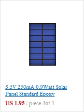 9 в 12 В 18 в солнечная панель 1,5 Вт 1,8 Вт 1,92 Вт 2 Вт 2,5 Вт 3 Вт 5 Вт 10 Вт 20 Вт мини-элемент для солнечной батареи зарядное устройство для телефона портативный DIY PV