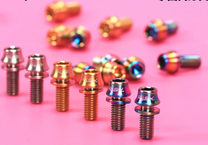 M5x12mm Titanium bottle cage bolts anodized bicycle bolts mountain bike