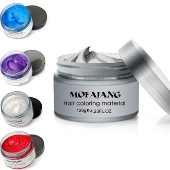 

5 Colors 120 ML Temporary Hair Color Dye Cream Disposable DIY Hair Coloring Products Colored Wax Mud Fashion Hair Styling Tool