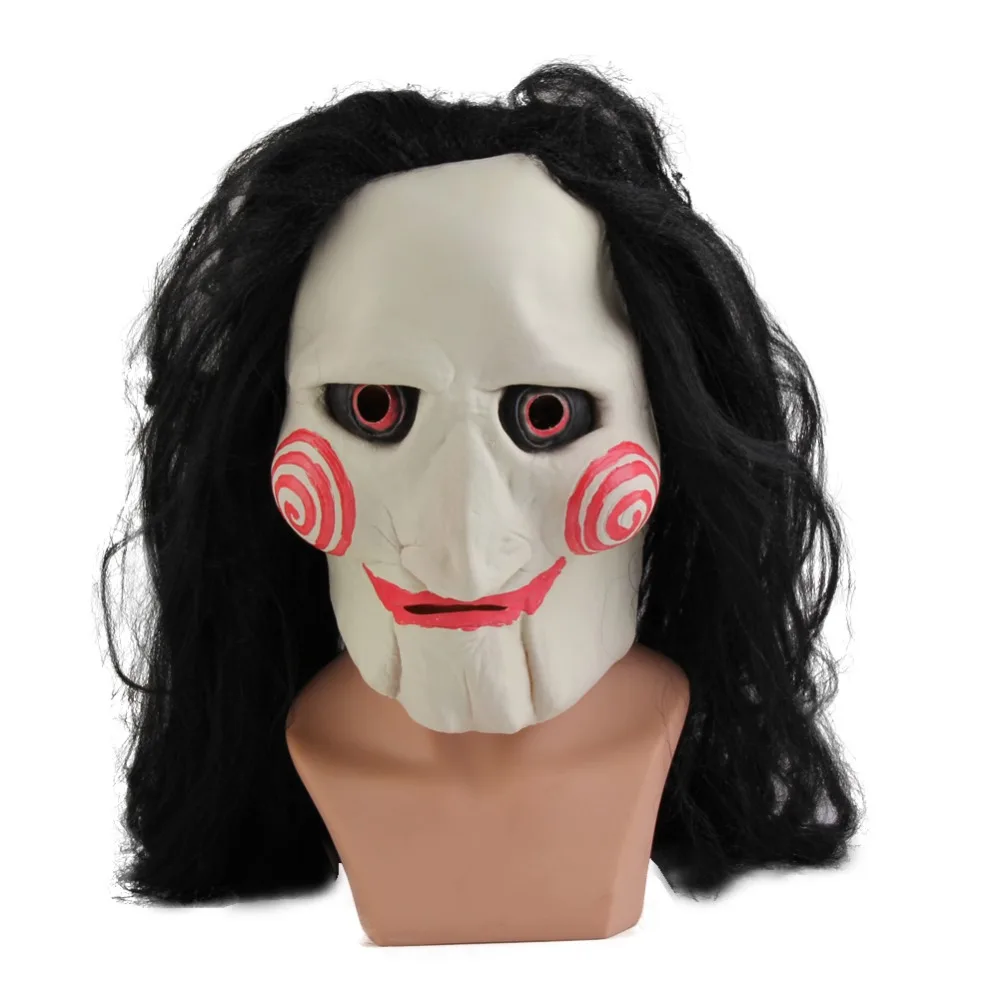 V1NF Halloween Latex Saw Billy Jig Saw Tobin Bell Jigsaw Head Mask With Hair Mask Party Cosplay Costume Mask Free Shipping Halloween Mask Jigsaw Halloween Mask Jigsaw V1NF Halloween Latex Saw Billy Jig Saw Tobin Bell Jigsaw Head Mask With Hair Mask Party Cosplay Costume Mask Free Shipping