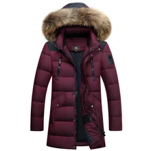 Зимняя куртка мужская Повседневная теплая парка мужская мода съемный мех с капюшоном Collor плотные мужские повседневные куртки верхняя одежда черный