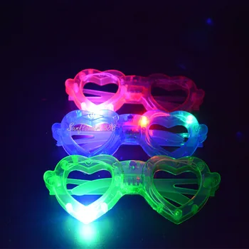 

Halloween Blinking Glowing LED Heart Eye glasses Party Light Up Flashing Novelty Gift