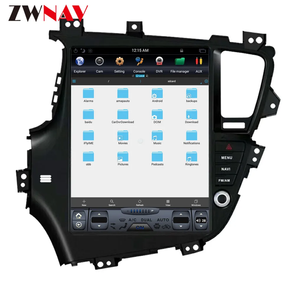 Cheap ZWNVA Tesla IPS Screen Android 6.0 Car No DVD Player Radio GPS Navigation For KIA Optima KIA K5 2010 2012 2013 left hand drive 5