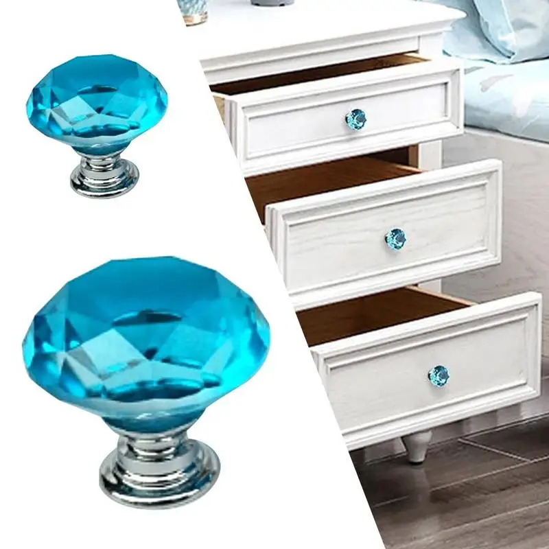

Hot Sale Clear Diamond Shape Crystal Glass Pull Handle Cupboard Cabinet Drawer Door Furniture Knob Furniture Hardware
