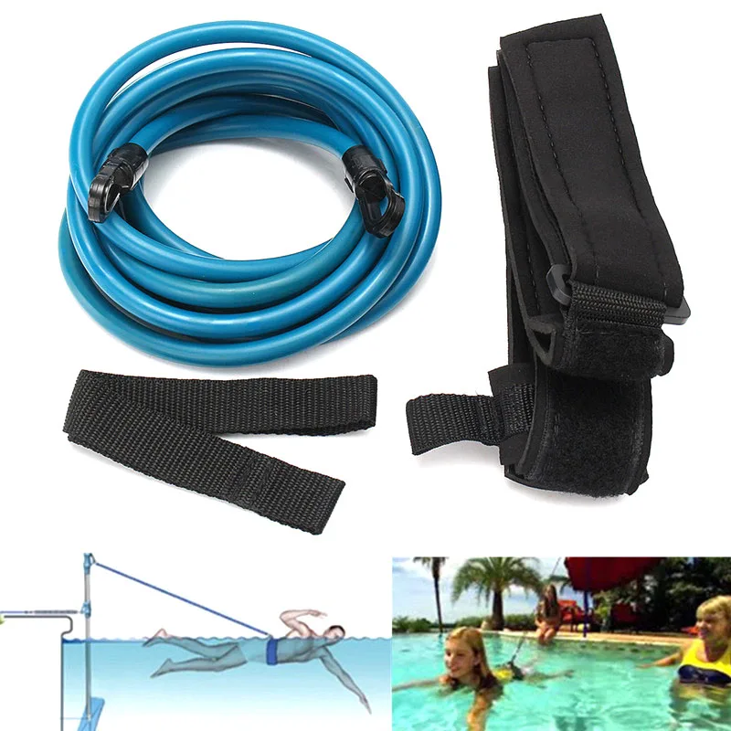 Регулируемый Плавание тренировка эспандер ремень для взрослых и детей Плавание ming банджи, который поможет избавиться от поводок сетчатый карман средство безопасности для бассейна аксессуары - Цвет: 4M