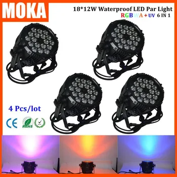 

4pcs/lot amazing lustre rgbwa UV led par light disco light 6in1 for wedding decoration party dj projector lighting stage