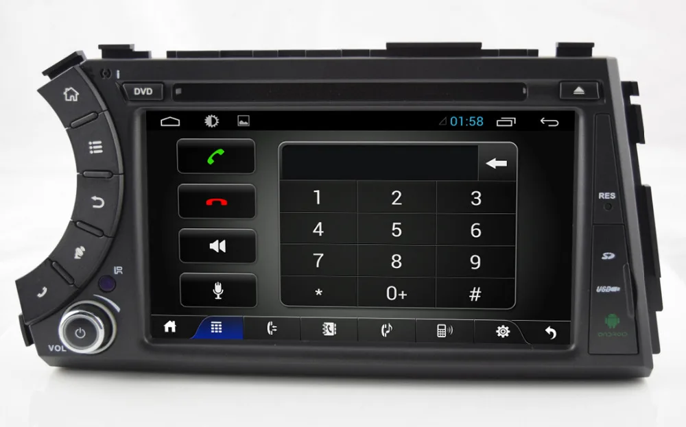 Top Android 9.0 4G RAM 64G ROM DSP IPS AV Output CAR GPS For Ssang yong Ssangyong Actyon Kyron dvd player radio screen receiver 1