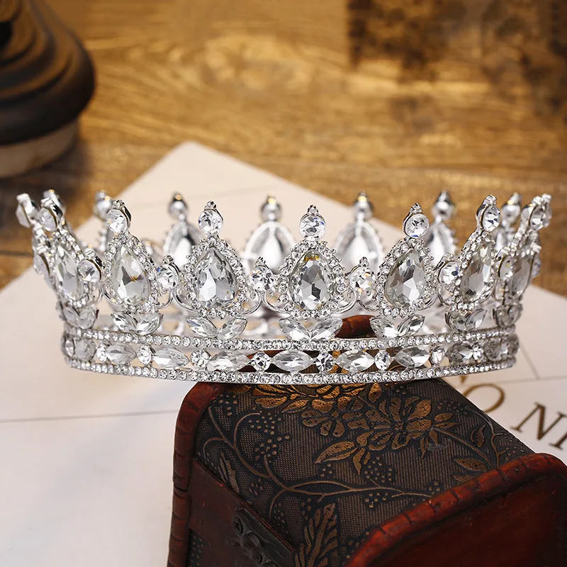 SHOSIXUAN Hot European Designs Vintage Peacock Crystal Tiara Wedding Crown Bridal Tiara Accessories Rhinestone Tiaras Crowns (8)