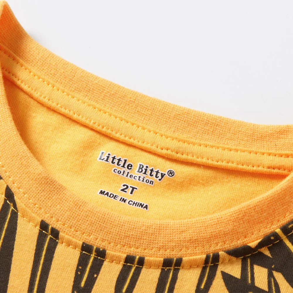 Футболки Little Bitty с мультипликационным динозавром для мальчиков детские топы