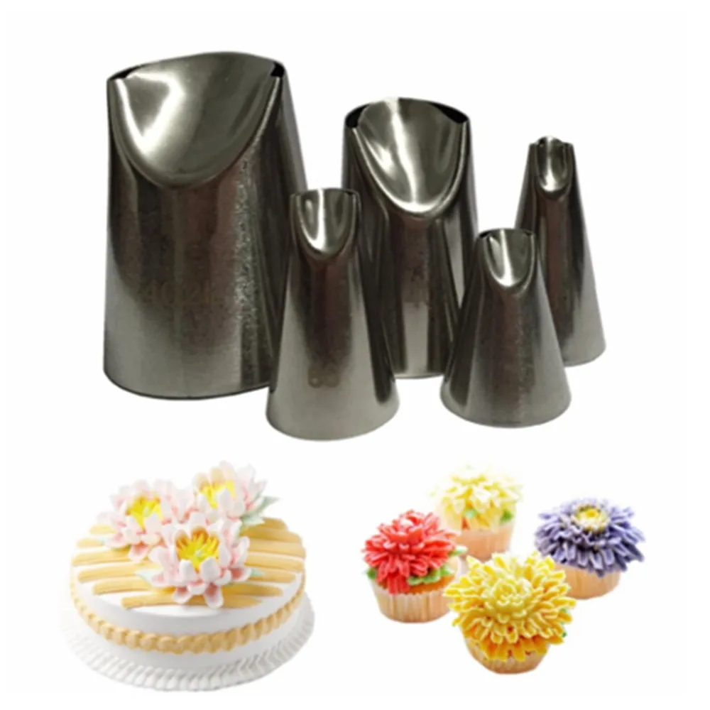 

1 PCS Icing Piping Nozzles Russian Tips Stainless Steel Cake Decorating Tips Set Baking Tools For Cream Russian Piping Tips