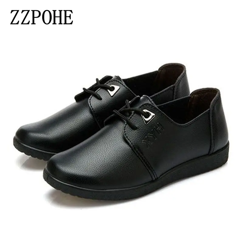 ZZPOHE Новые повседневные туфли без шнуровки для мам однотонные Нескользящие