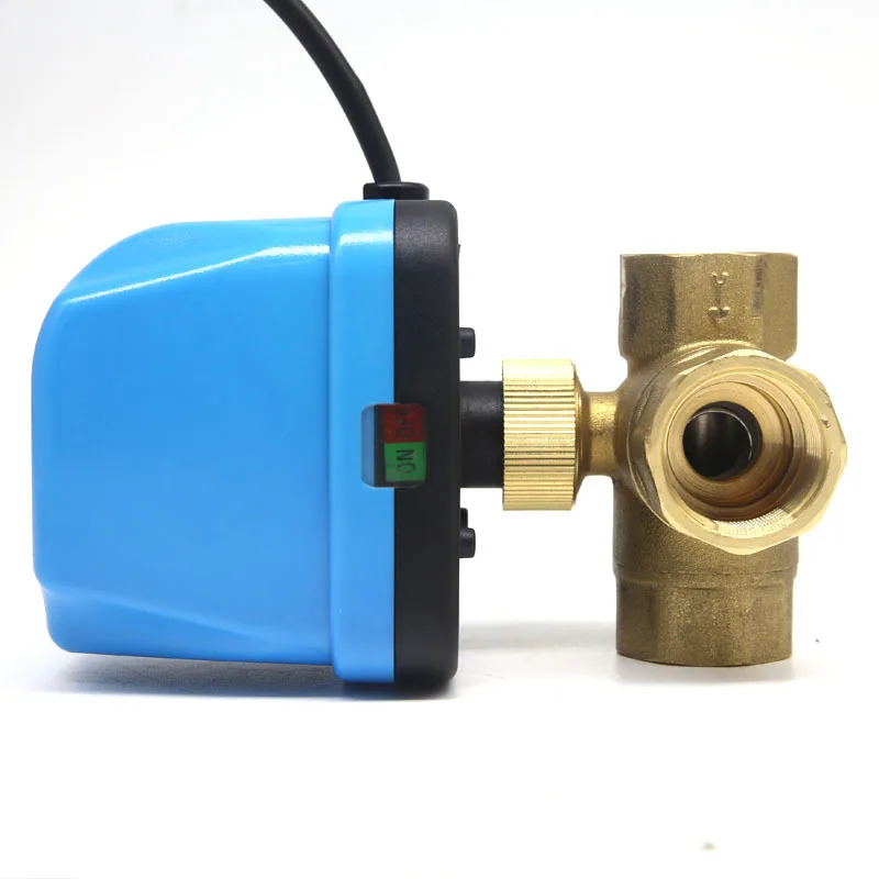 

Newest DN25 G1.0 Tee Electric Valve AC220 Volt,cold&hot Water/Water vapor/heat gas/Central air conditioning Electric Ball Valve
