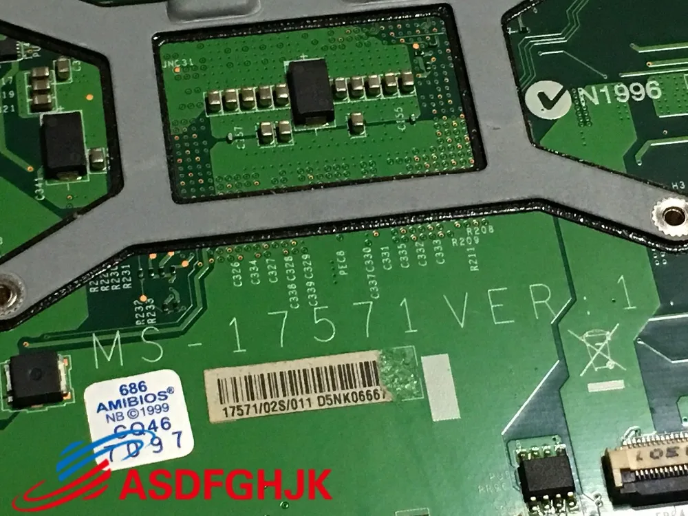 amazing  Original FOR MSI GE70 LAPTOP MAINBOARD WITH GTX760M GTX765M Graphics card MS-1757 MS-1751 REV 1.1 /