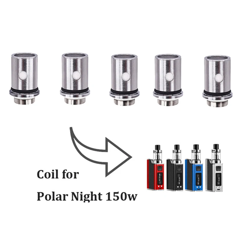 

Replacement coil for New Polar Night 150w liquid vape coil core vaporizer 2.0ml vape pen box mod kit hookah vaper