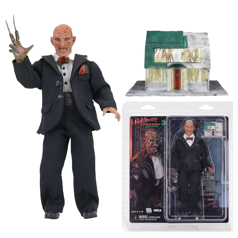 NECA настоящая одежда &quotКошмар на улице Вязов&quot Фредди Крюгер со светодиодной