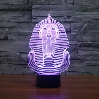

Novelty Color Changing Egypt sphinx Pharaoh Nightlight Egypt Cleopatra Atmosphere light Ra 3D Mood Touch Lamp Home Decor