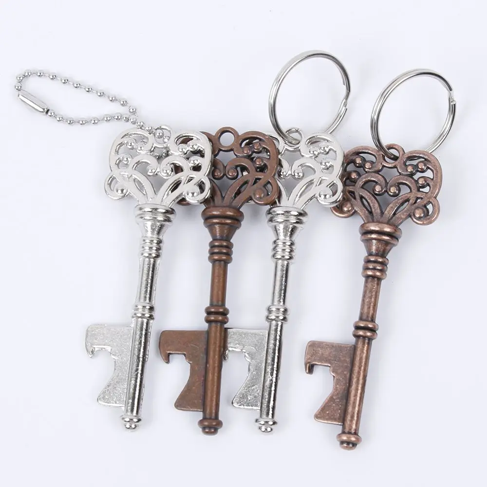 1pcs Portable Key Shaped Bottle Opener Retro Keychain Key Chain Beer