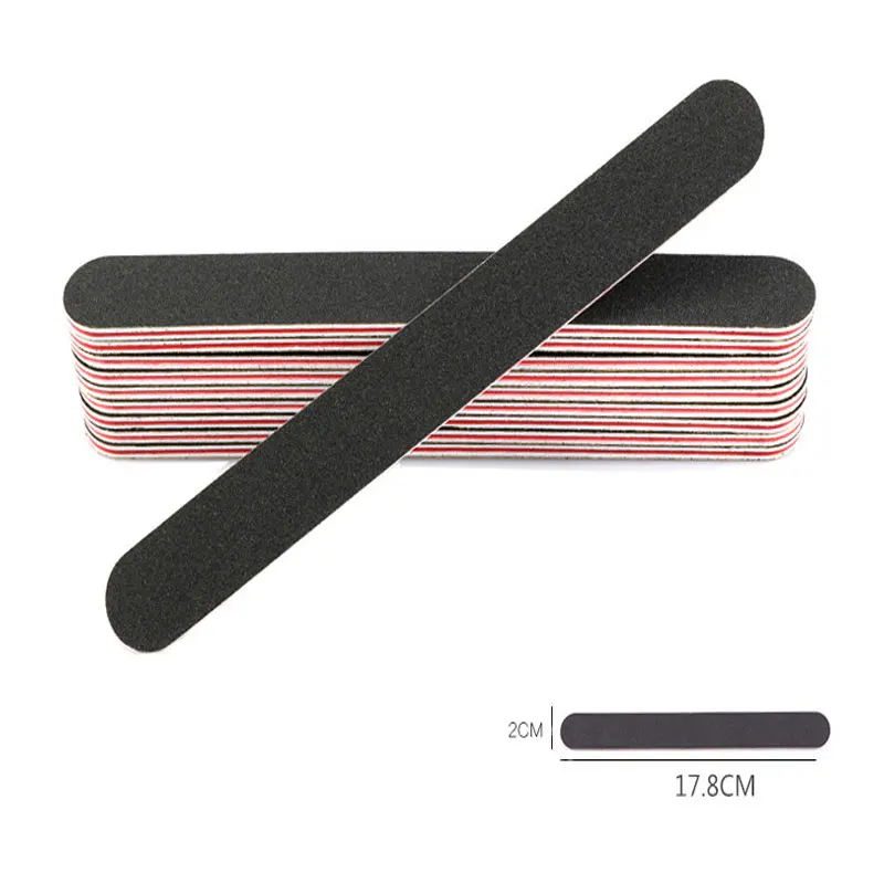 

50 pcs/lot nail file 100/180 for nails sawing files nail gel design tools for manicure grinding red plastic nail files