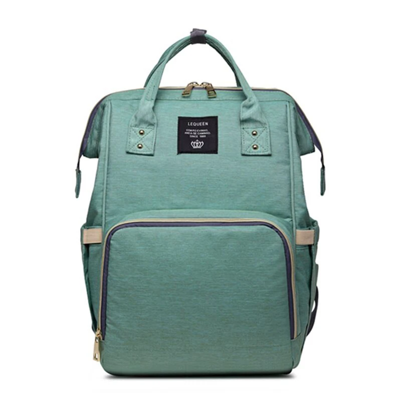 Модная сумка для мамы, подгузник для беременных, Большая вместительная детская сумка, рюкзак для путешествий для мамы, дизайнерская сумка для ухода за ребенком - Цвет: Светло-зеленый