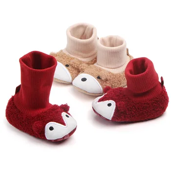 

MiYuebb spring and autumn cute baby shoes unisex soft warm newborn shoes socks infant toddler shoes