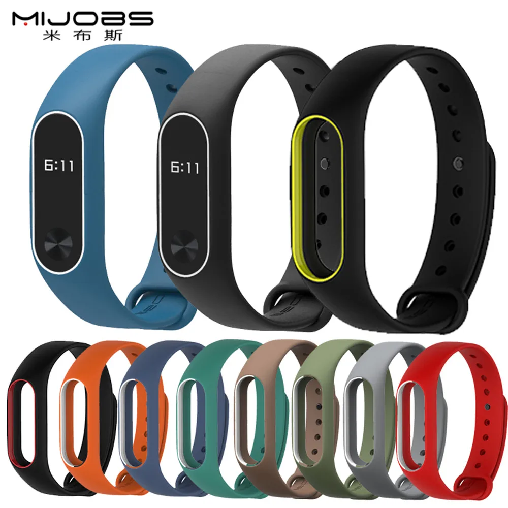 Mi jobs Xiaomi mi Band 2 ремешок браслет силиконовый ремешок смарт-браслет аксессуары ремешок на запястье и защитная пленка для экрана