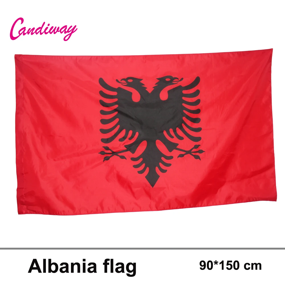 90*150 см висячий Государственный Флаг Албании