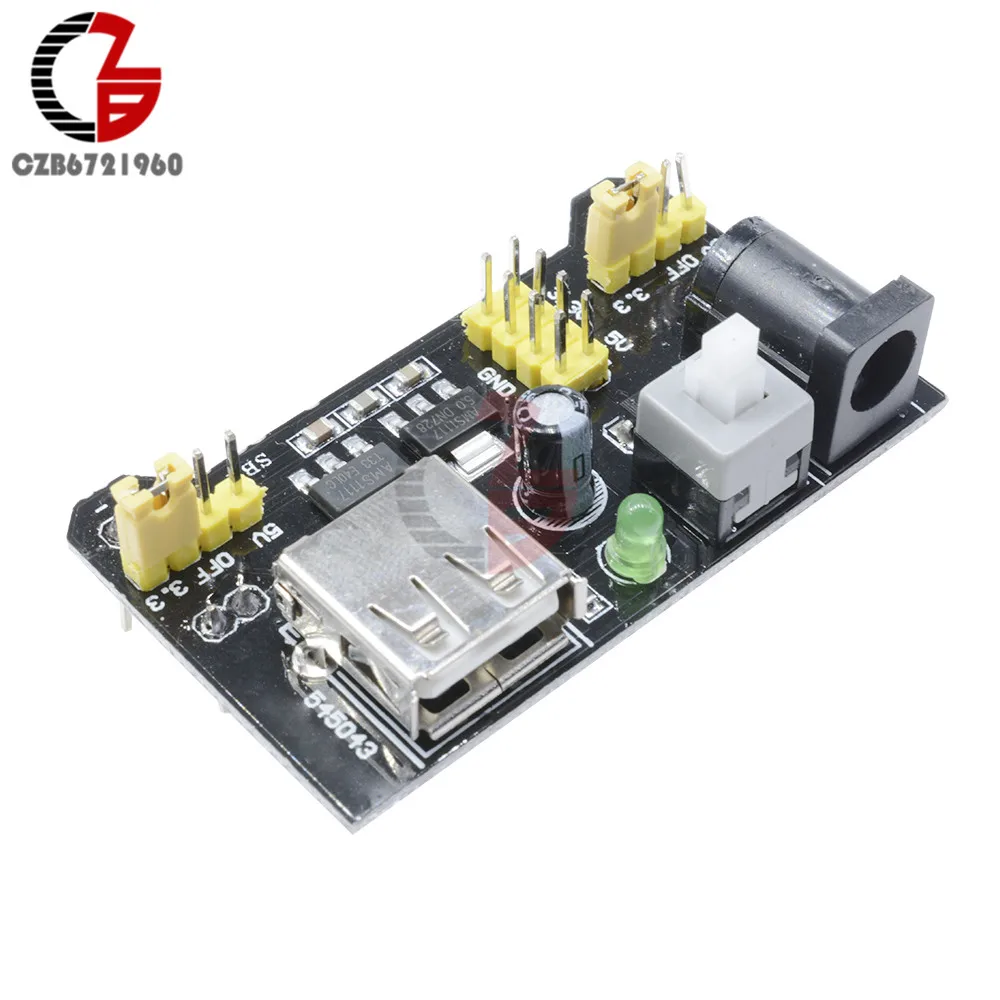 

MB102 Breadboard Power Supply Module 3.3V 5V Solderless Bread Board Power Board Voltage Regulator DIY for Arduino