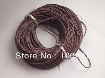 

(brown) 3MM THE BRAID LEATHER CORDS MULTI COLORS 100m/lot