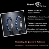 2022 Fashion Green Cubic Zirconia Hoop Earrings For Party Women Round Circle Hoops Fashion Jewelry AE463 ► Photo 3/6