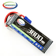 MOSEWORTH 2S RC Lipo battery 7.4v 3800mAh 25C For helicopter car boat quadcopter Li-Polymer batteria AKKU
