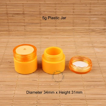 

50pcs/Lot High Quality PP 5g Cream Jar Empty Candy Color Facial Cream Bottle 5ml Plastic Pot Eyeshadow Mini Women Cosmetic Vial
