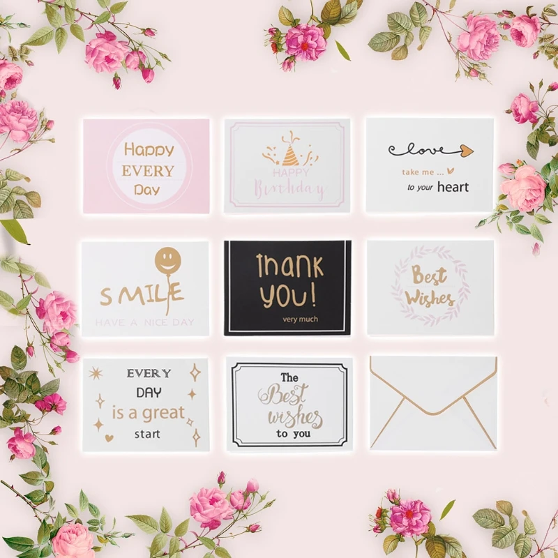 

Simple Greeting Card Bronzing Envelope For Festival Invitation With Envelope