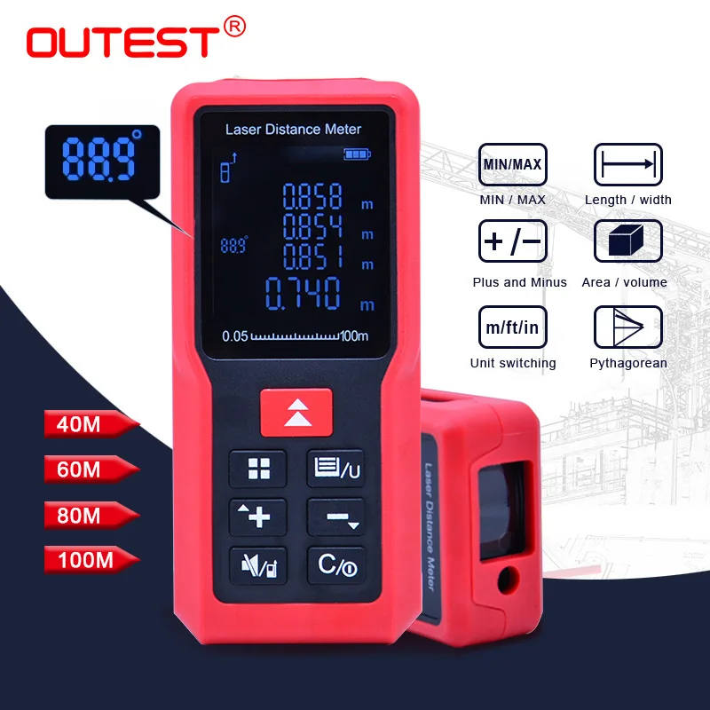 Goede Kopen Laser Afstand Meter Outest Afstandsmeter 40 M 60 80
