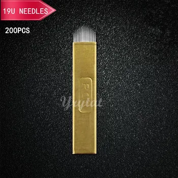 

200PCS PCD 19 pin u blade needle for microblading pen for permanent makeup manual 3D microblading Eyebrow Embroidery