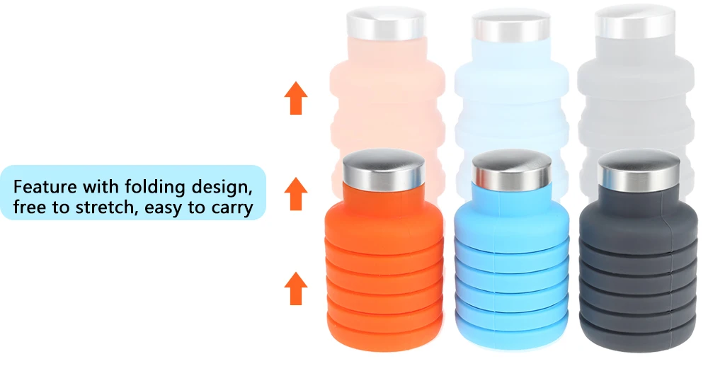Outdoor Sport Silicone Folding Water Bottle