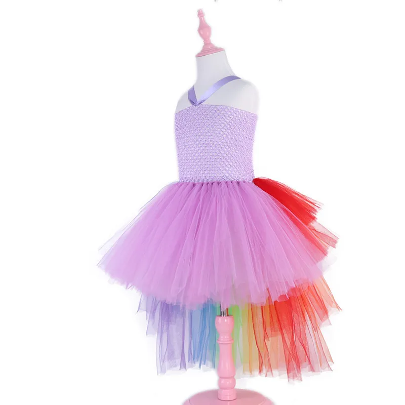Светильник светодиодный, детское платье для девочек, карнавальный костюм для выпускного вечера, детские кружевные платья принцессы, обруч для волос, вечерние От 2 до 7 лет-пачки на Хэллоуин