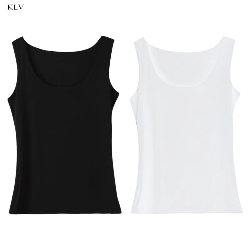 2018 Summer Sexy Low-cut Basic Shirt Tank Top Sleeveless Camisole Tops Vest TopSolid Color Top Elegant Slim Shirt Tops