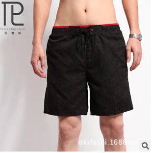 2015 New summer Men's beach shorts male red printing quick-dry Fifth shorts Men Swimwear Board Shorts  Loose Swimsuit#B3