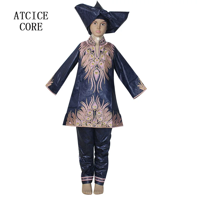 

AFRICAN DRESSES FOR CHILDREN 100% cooton dashiki fashion EMBROIDERY DESIGN FOR BABY GIRL TOP WITH PANTS