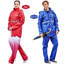 Waterproof Single layer Rainwear Rain Coat Men Women Outdoor Sport Camping Hiking Impermeable Rainproof jacket pants suit Poncho