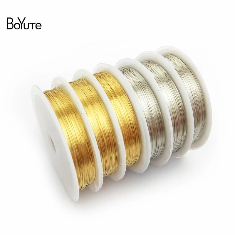 

BoYuTe 1 Roll 0.3/0.4/0.5/0.6MM Diameter Metal Copper Wire Accessories Beading Wire Diy Jewelry Findings Components
