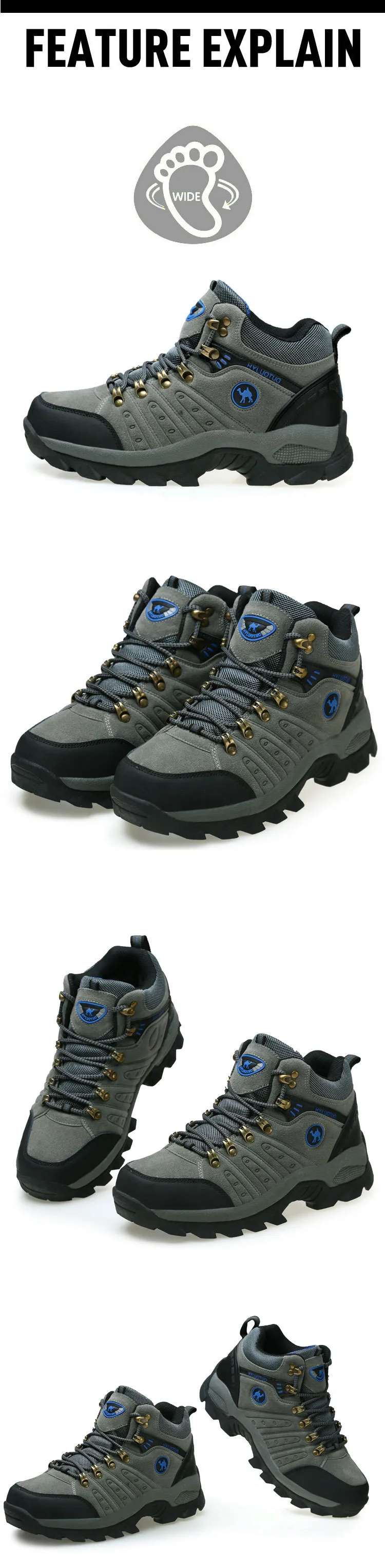 Размер 39-44 г. осенне-зимняя мужская походная обувь для прогулки мужские и женские водонепроницаемые дышащие горные ботинки охотничьи ботинки