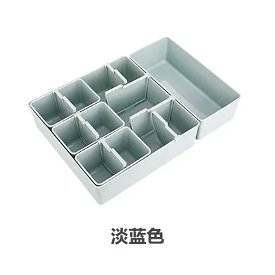 Тип ящика Нижнее белье коробка для хранения нижнее белье коробка для отделки рабочего стола разделительный ящик для хранения носков - Цвет: blue