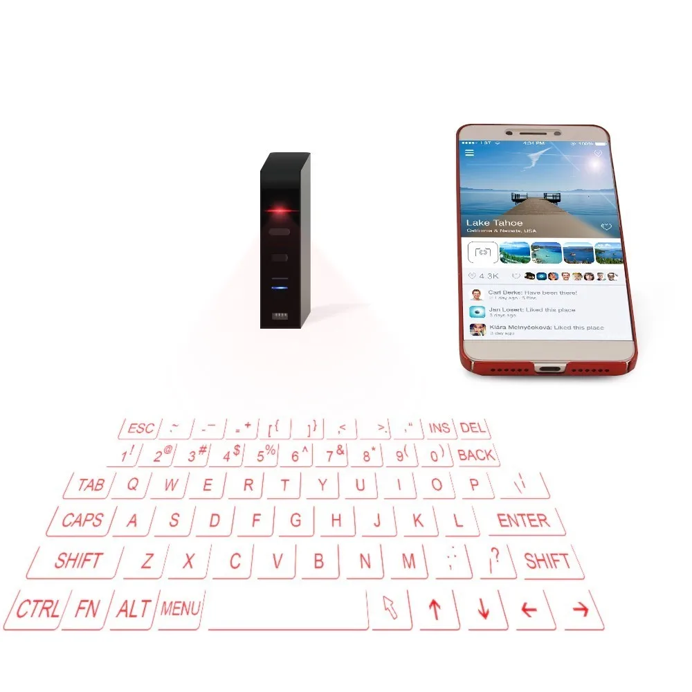 bluetooth laser projection keyboard