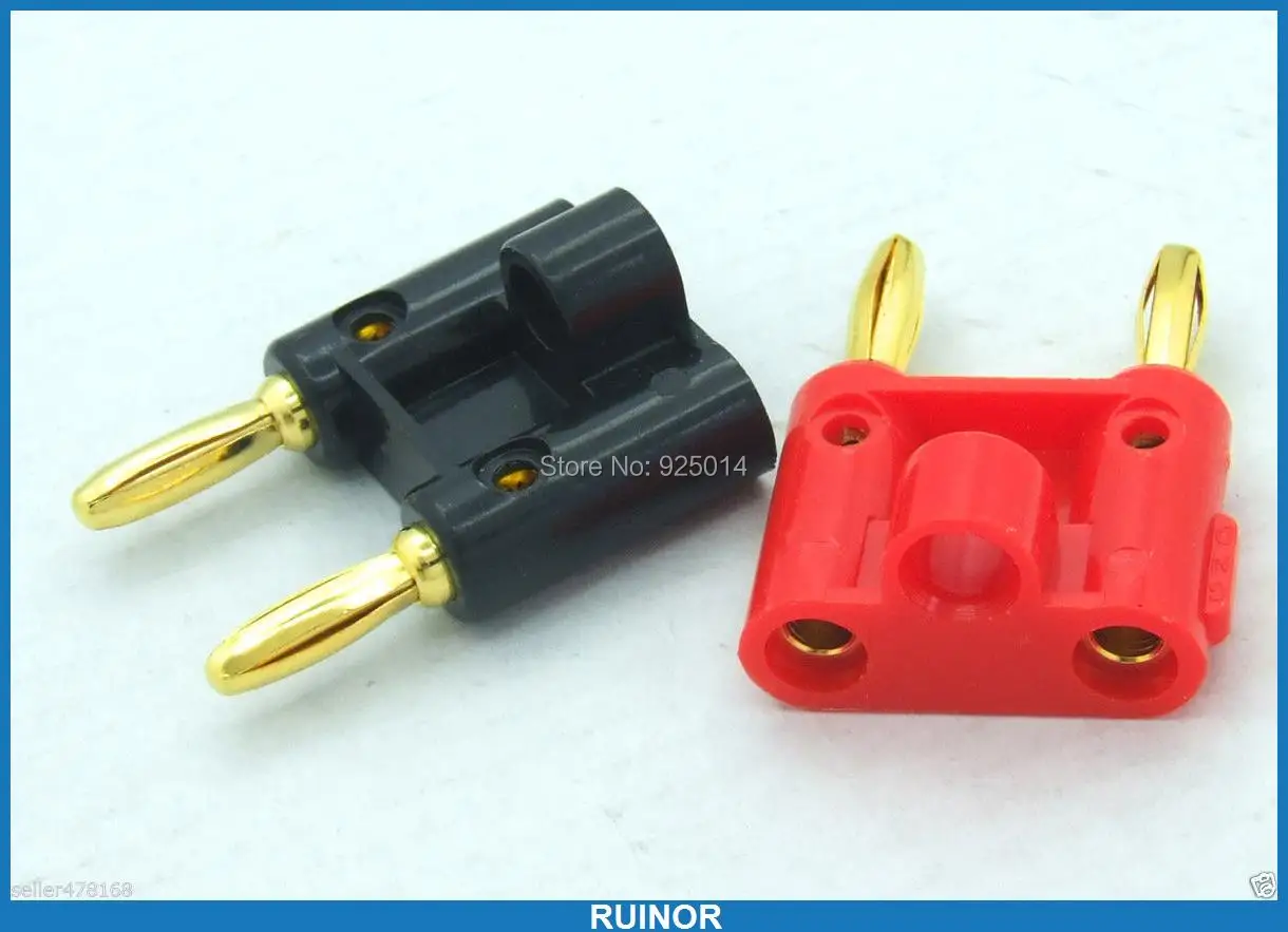 

4PCS Gilded Double 4mm Banana Plug for BINDING POST jack Speaker Power Amplifier