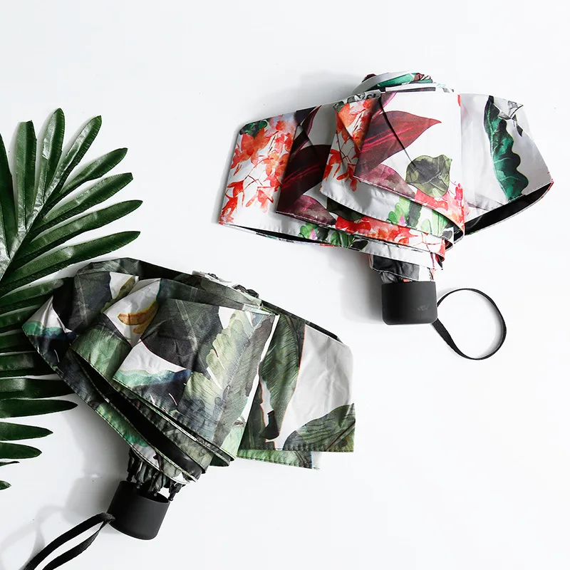 

Intellectual creative super Light mini Five-Folding umbrella sunny and rainy Umbrella Anti-UV women female parasol wholesale